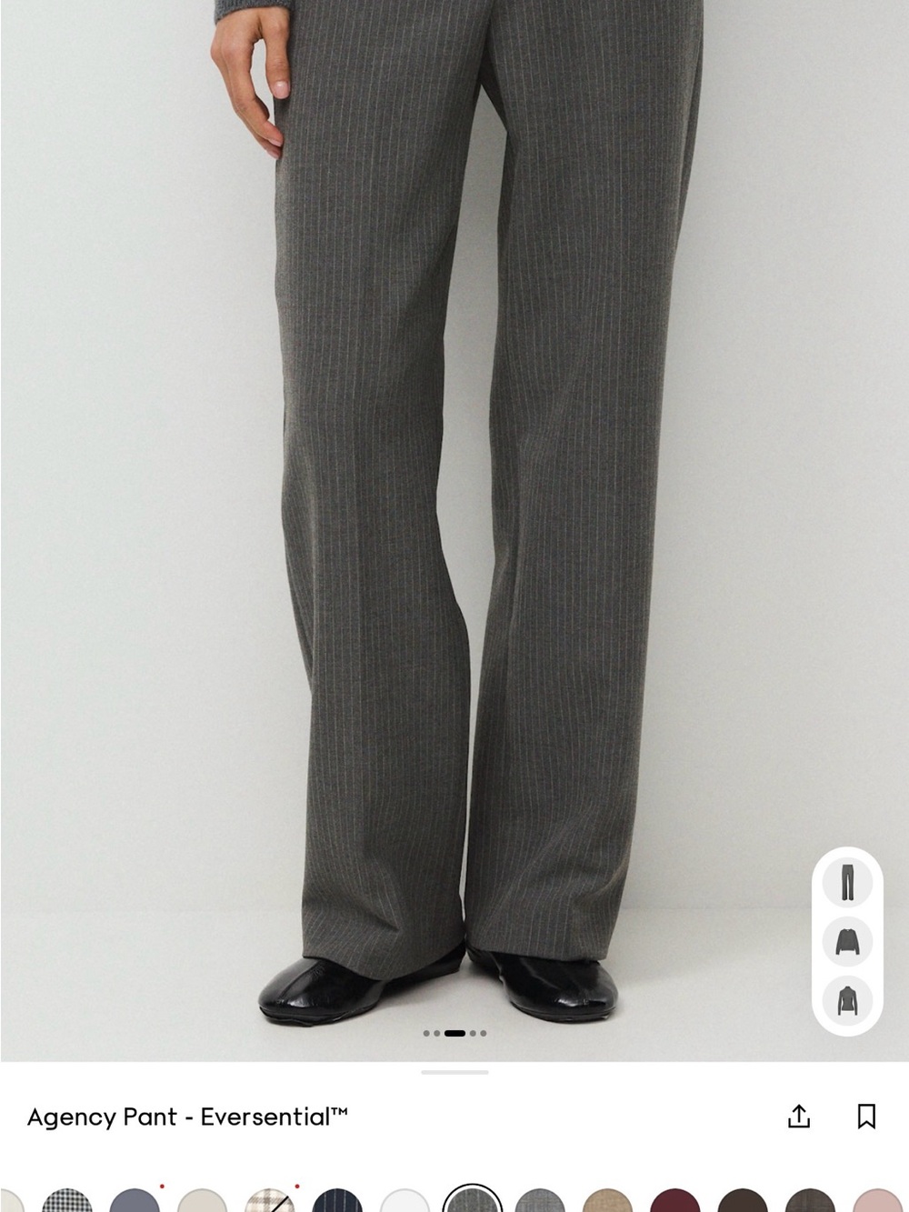 Gray Pinstripe Women’s Dress Pants - Classic Straight Fit